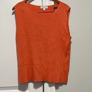 Coldwater creek sleeveless shirt womens Size 1X orange top silk blend  blouse